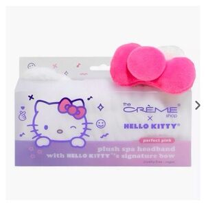 The Creme Shop Hello Kitty ‘Perfect Pink’ plush headband- bow & kitty cat Sanrio